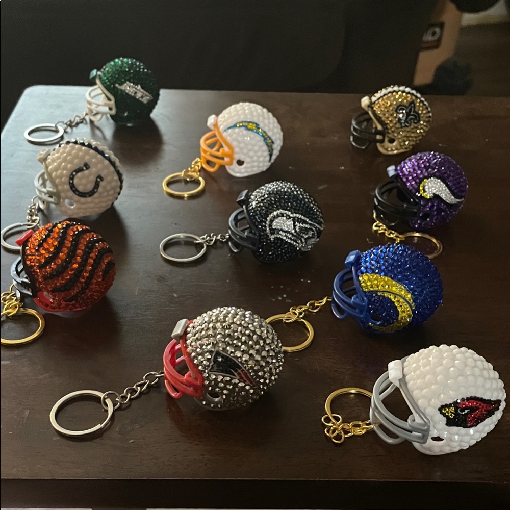 NFL Team Helmet Keychains - Vibrant Collection